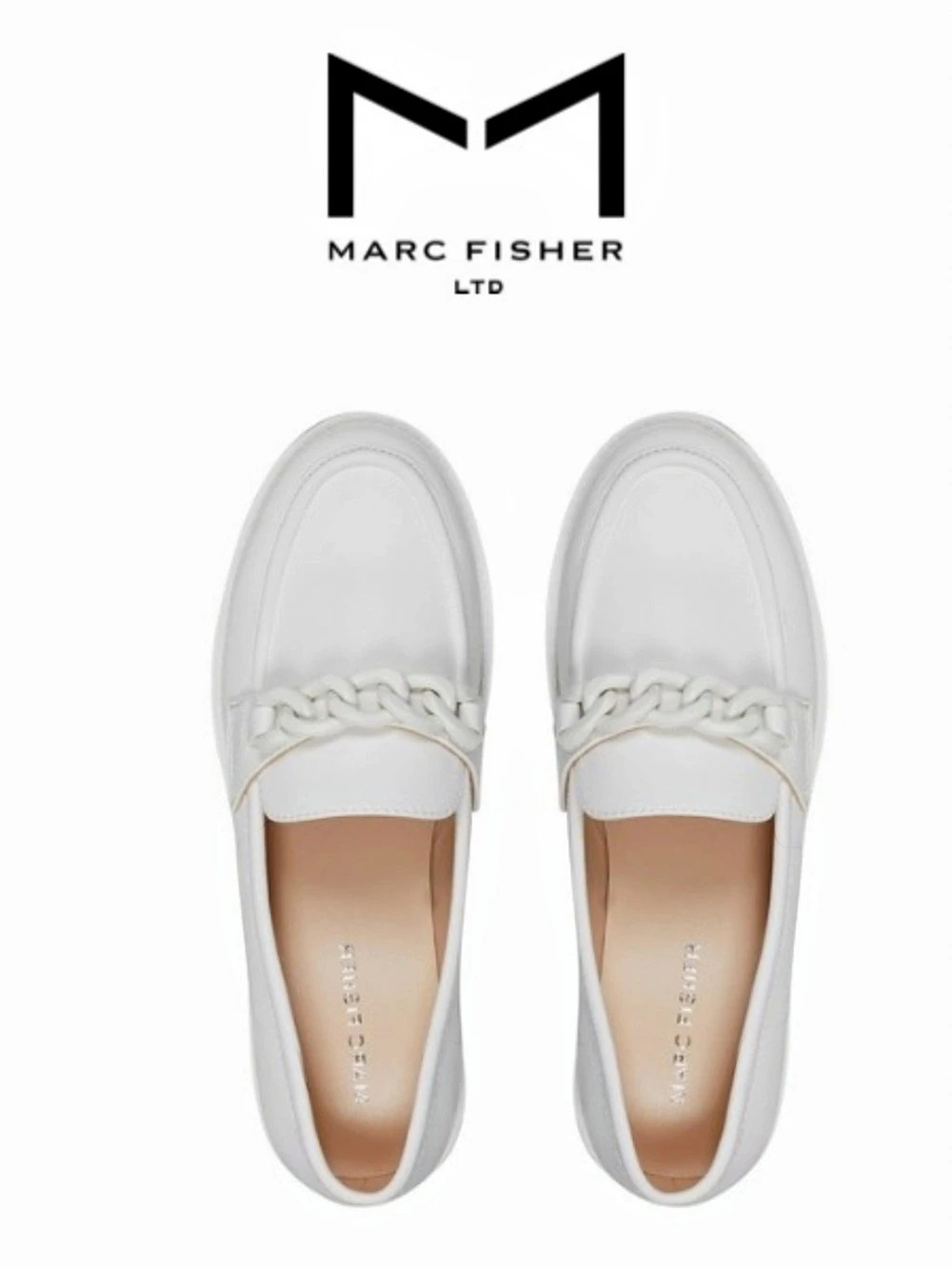 Marc Fisher Babbea Platform Loafer Loafers White US 7.5